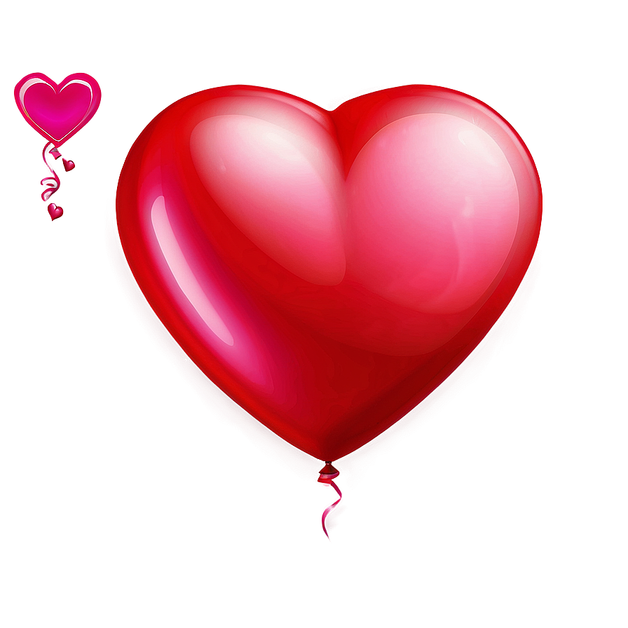 Valentine Heart Balloon Png Lbw PNG Image