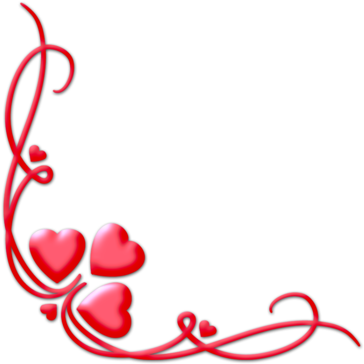 Valentine Heart Border Graphic PNG Image