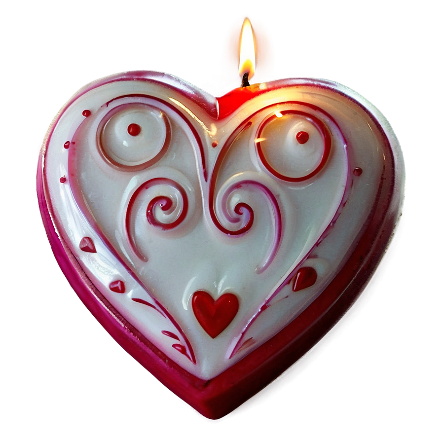 Valentine Heart Candle Png Hhp1 PNG Image