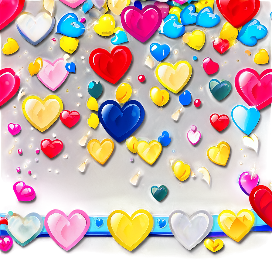 Valentine Heart Confetti Png 67 PNG Image