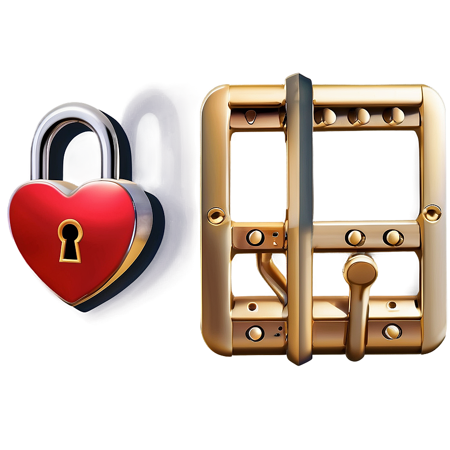 Valentine Heart Lock Png Kin PNG Image