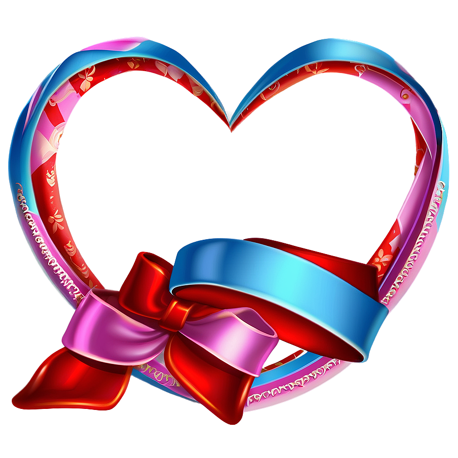 Valentine Heart Ribbon Png 06262024 PNG Image