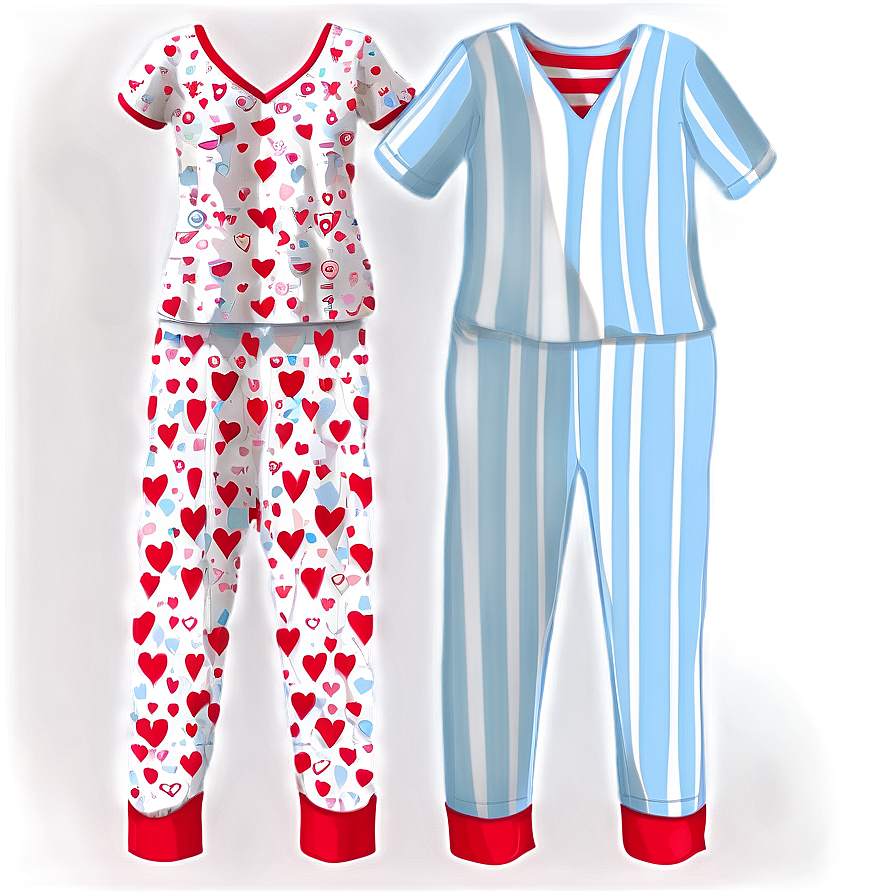 Valentine's Day Pajamas Png 06132024 PNG Image