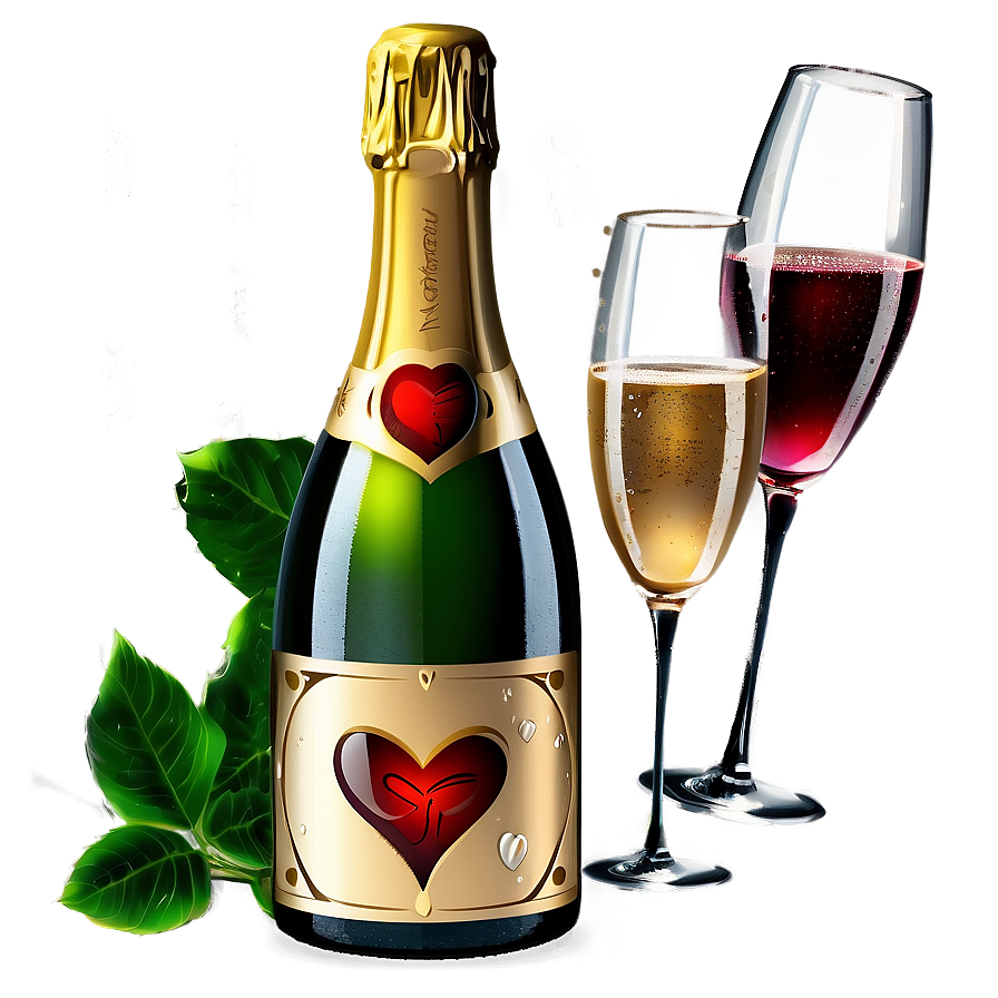 Valentines Day Champagne Png Wki PNG Image