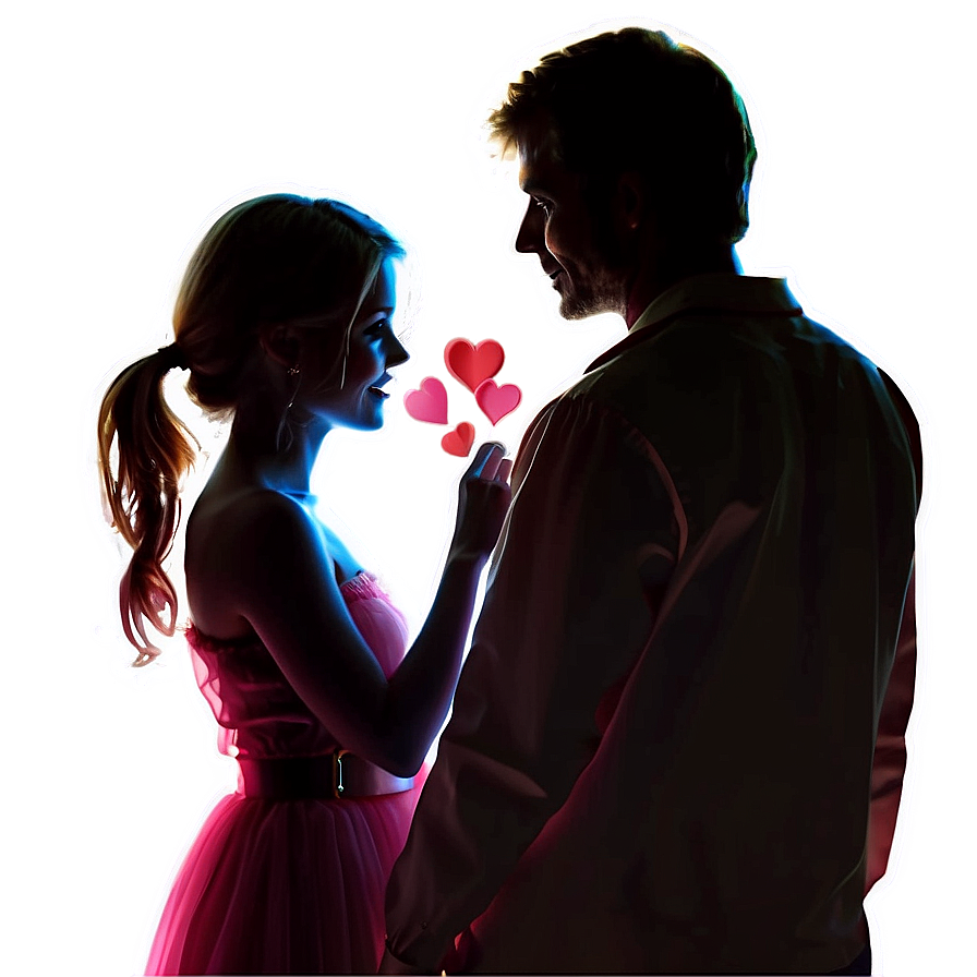 Valentines Day Couple Silhouette Png Wrn PNG Image