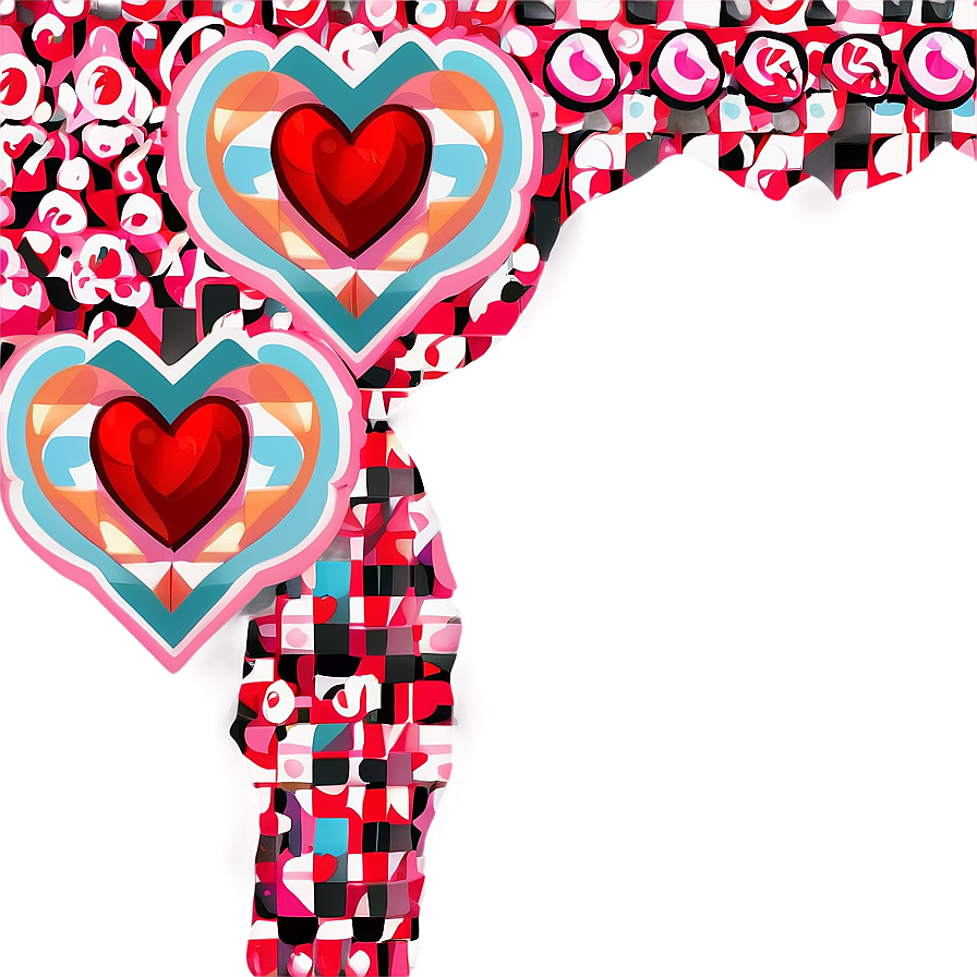 Valentines Day Geometric Border Png Knf PNG Image