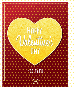 Valentines Day Heart Card PNG Image