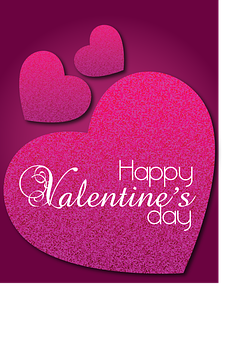 Valentines Day Hearts Card PNG Image