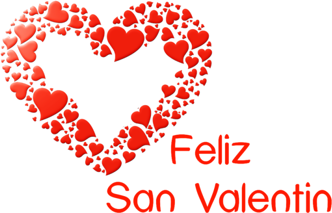 Valentines Day Spanish Greeting PNG Image