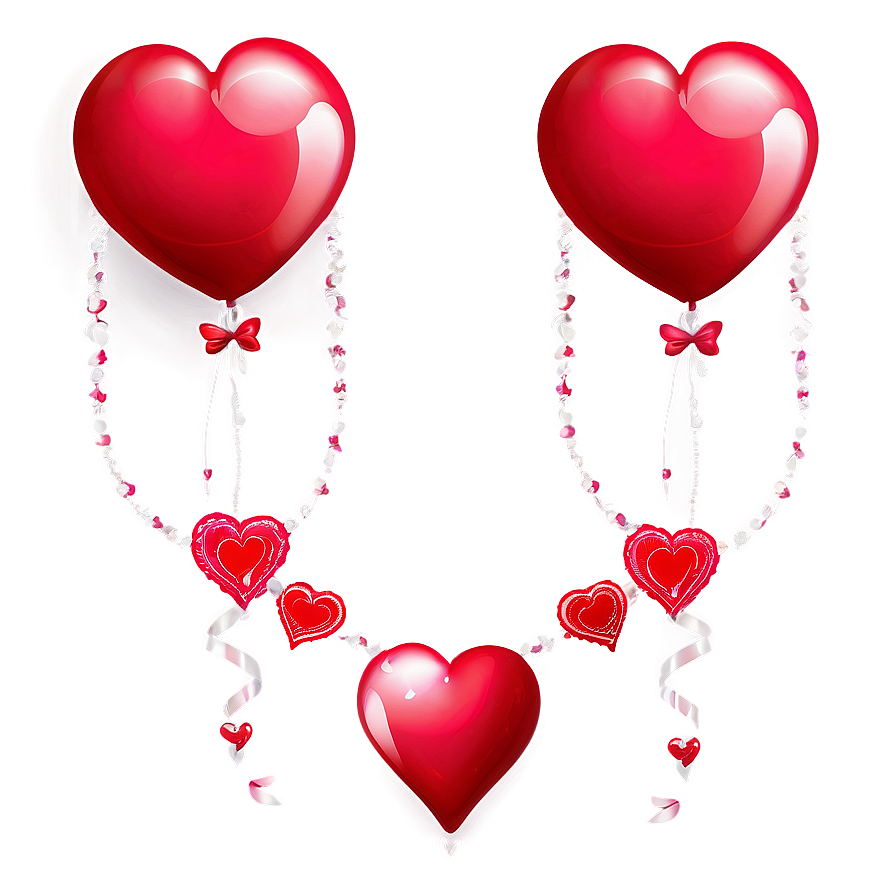 Valentines Heart Balloons Png Lqg PNG Image