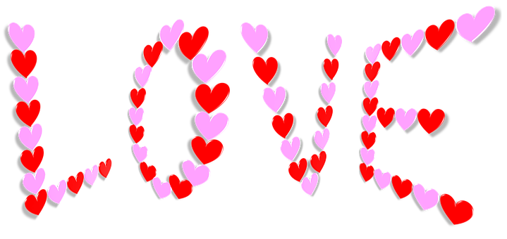 Valentines Heart Love Pattern PNG Image