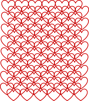 Valentines Heart Pattern Background PNG Image