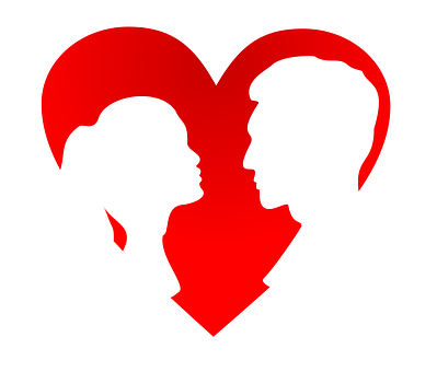 Valentines Heart Silhouette PNG Image