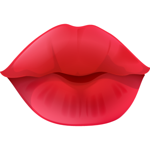 Valentines Red Lips Graphic PNG Image