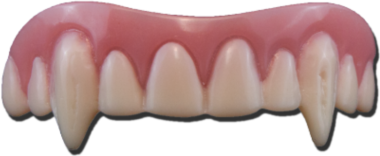 Vampire Teeth Dentures Prop PNG Image