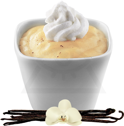 Vanilla Custardwith Whipped Cream PNG Image