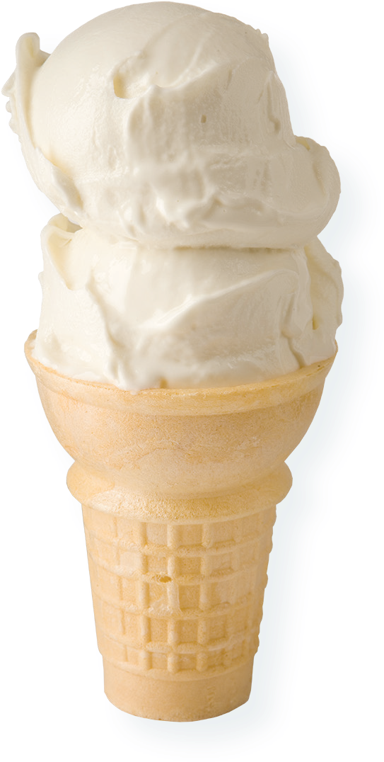 Vanilla Ice Cream Cone PNG Image