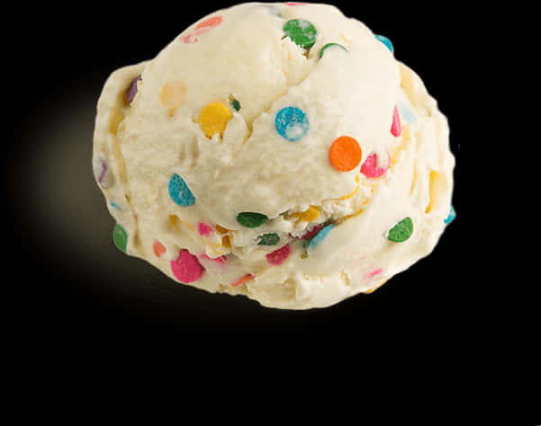 Vanilla Ice Creamwith Sprinkles PNG Image