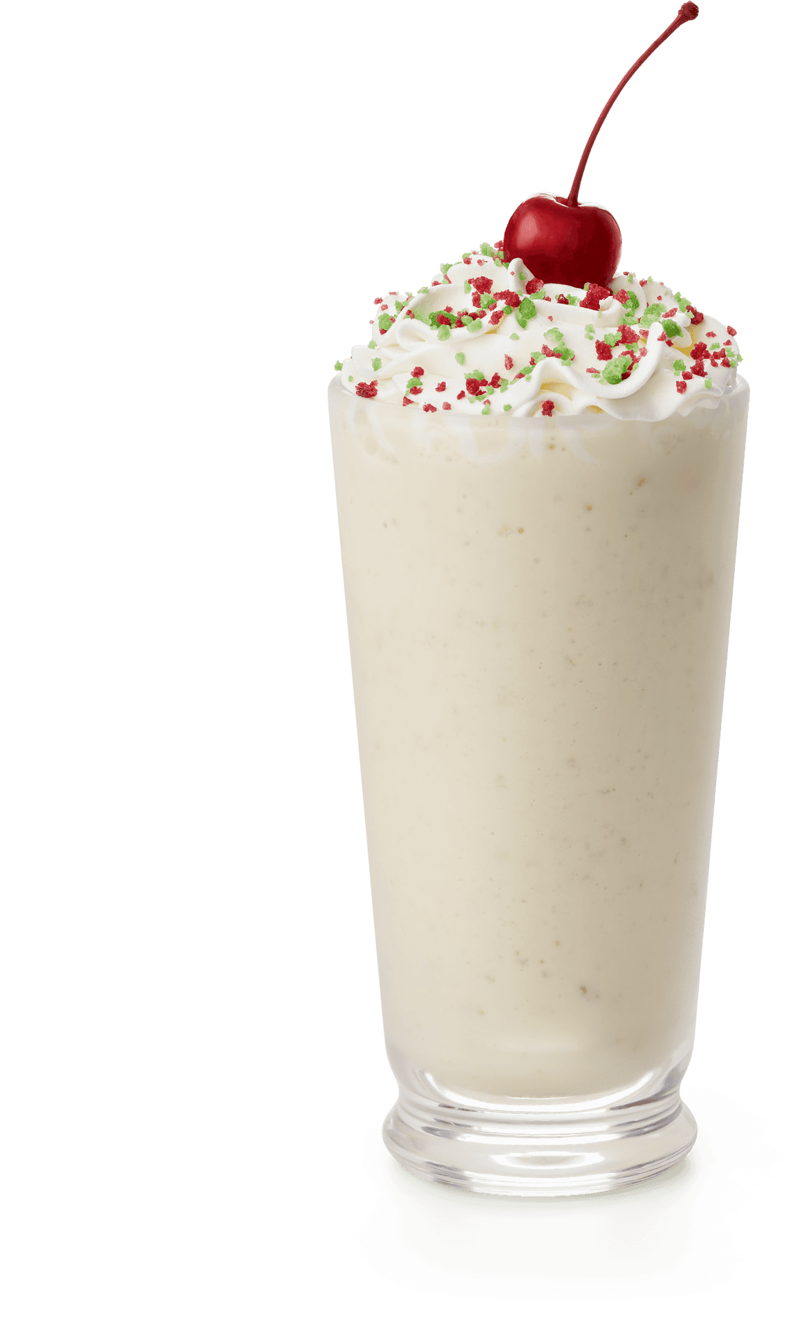 Vanilla Milkshakewith Cherryand Sprinkles PNG Image