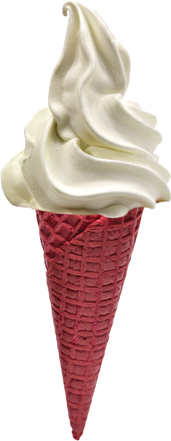 Vanilla Soft Serve Red Cone.png PNG Image