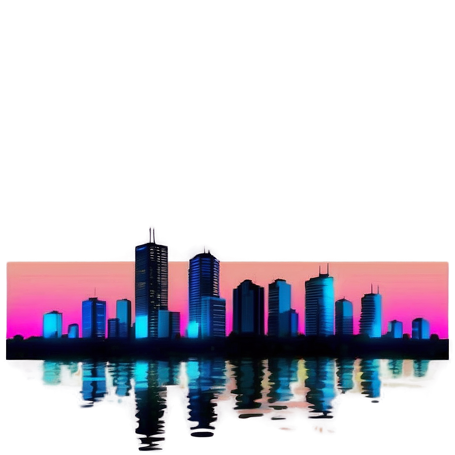 Vaporwave Night Cityscape Png 58 PNG Image