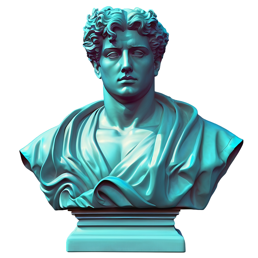 Vaporwave Statue Art Png Ops21 PNG Image