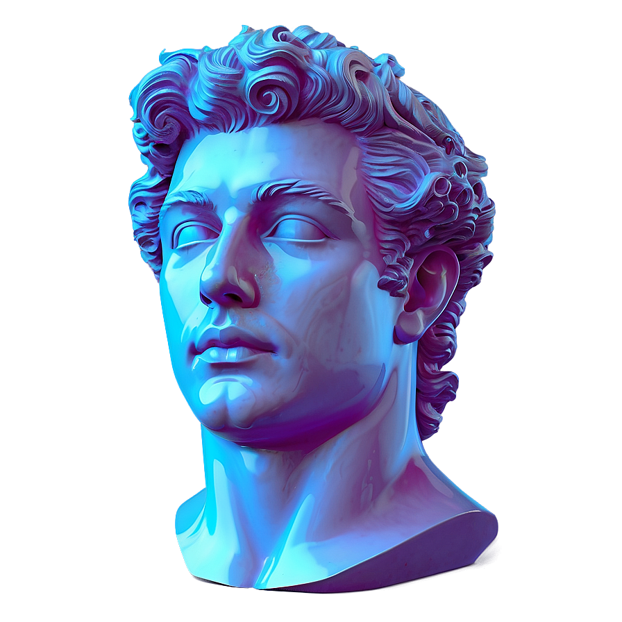 Vaporwave Statue Head Png Wkv PNG Image