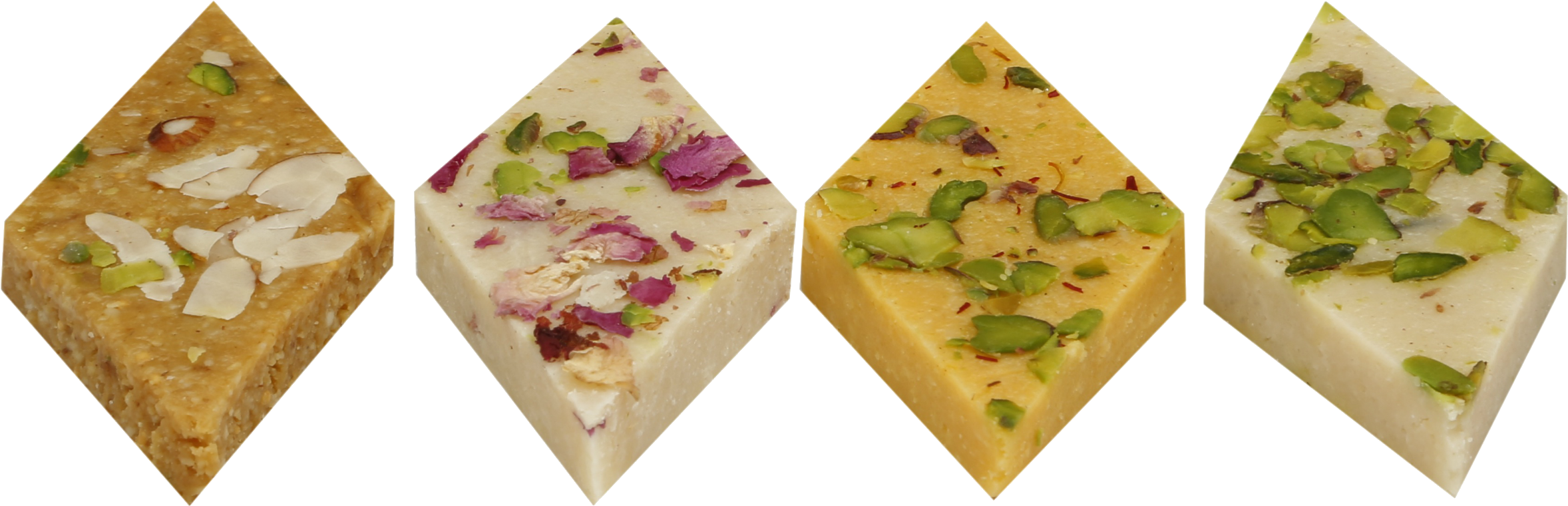 Varietiesof Kaju Katli Sweets PNG Image