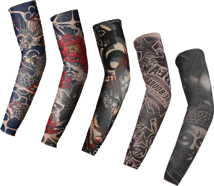 Variety Arm Tattoo Sleeves PNG Image