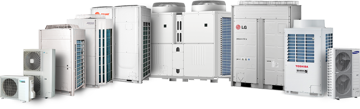 Varietyof Air Conditioning Units PNG Image