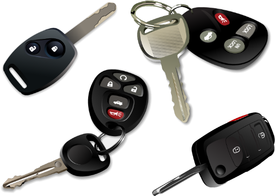 Varietyof Car Keys PNG Image