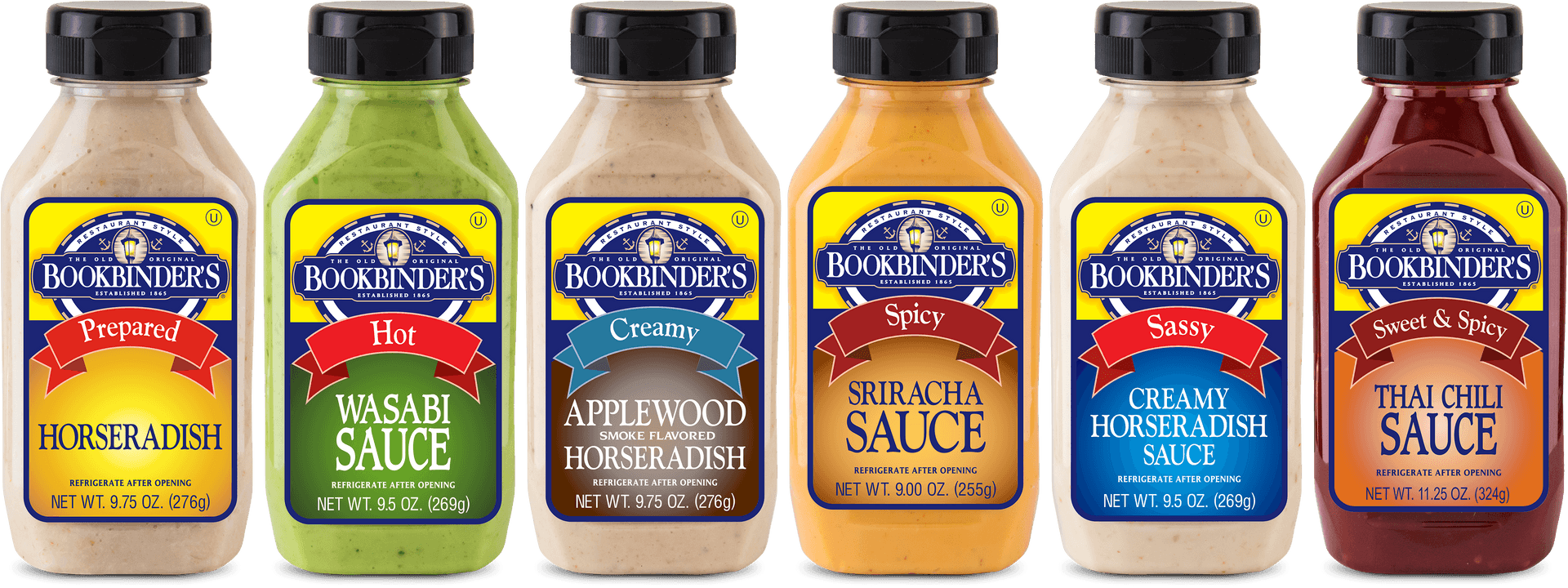 Varietyof Condiments Bookbinders Sauces PNG Image