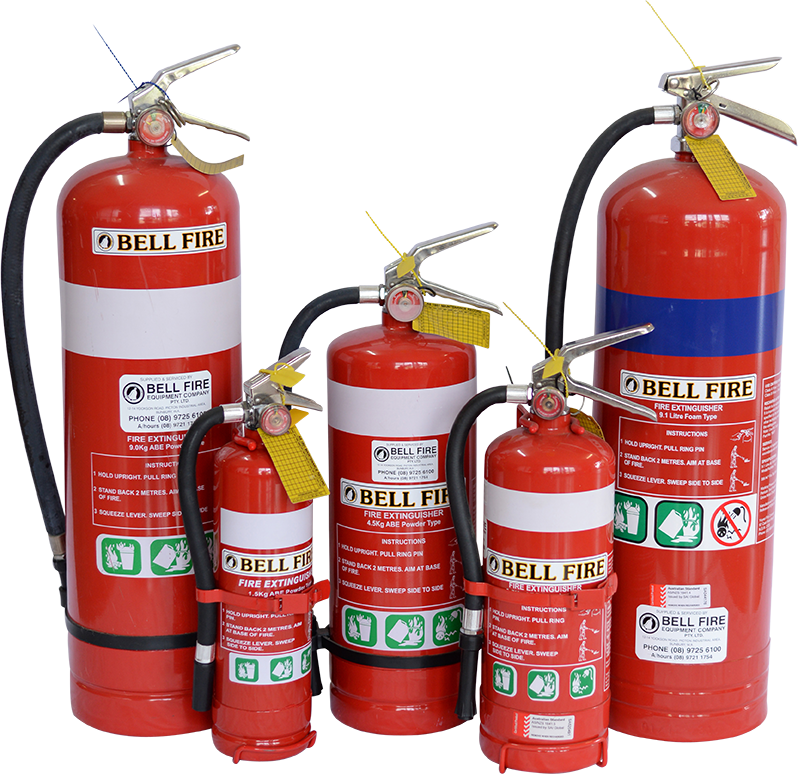 Varietyof Fire Extinguishers PNG Image