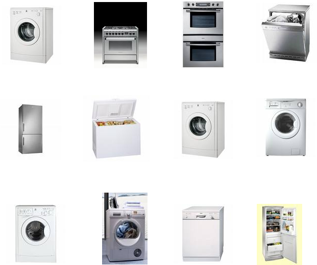 Varietyof Home Appliances Collage PNG Image