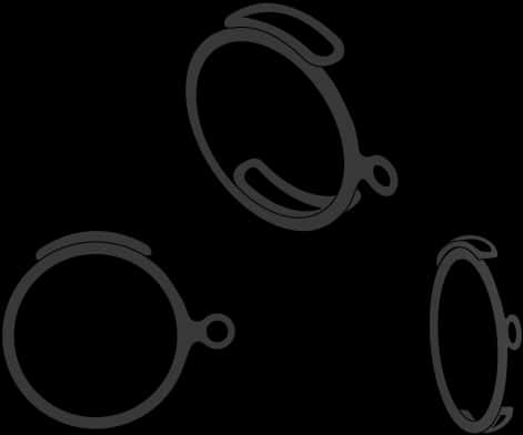 Varietyof Monocles Vector Illustration PNG Image