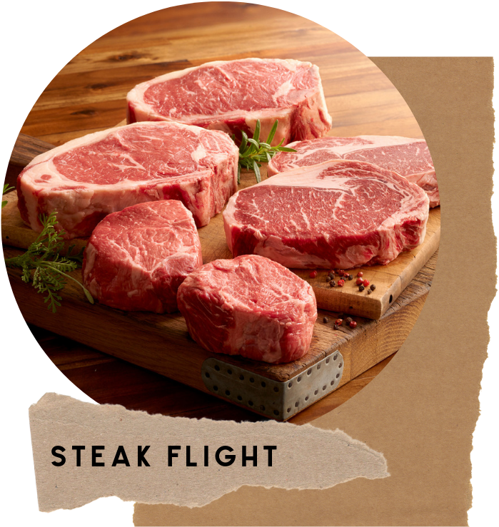 Varietyof Raw Steakson Wooden Board PNG Image