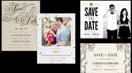 Varietyof Savethe Date Cards PNG Image