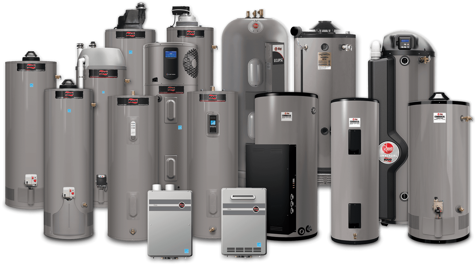 Varietyof Water Heaters PNG Image