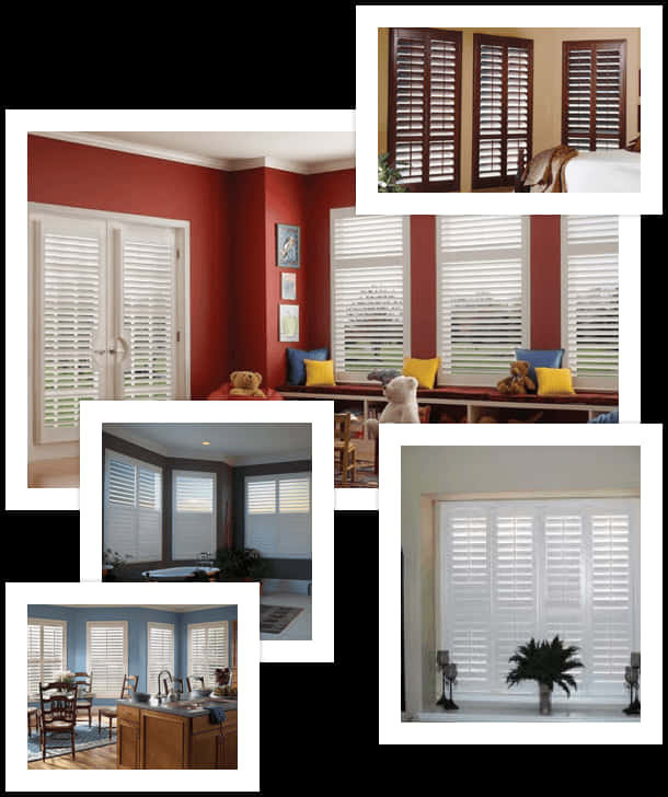 Varietyof Window Treatments Collage PNG Image