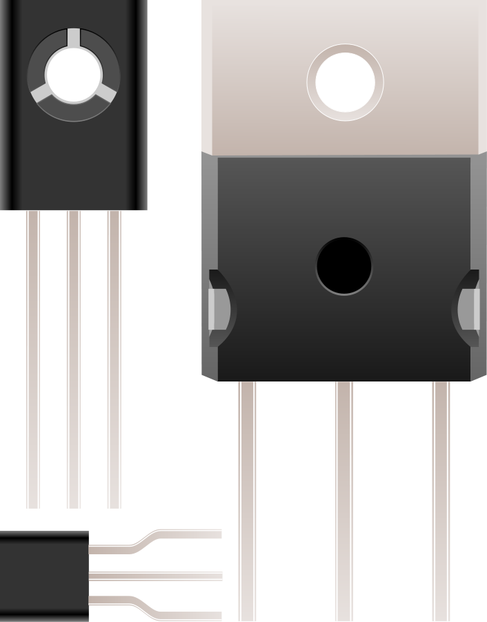 Various Electronic Transistors PNG Image