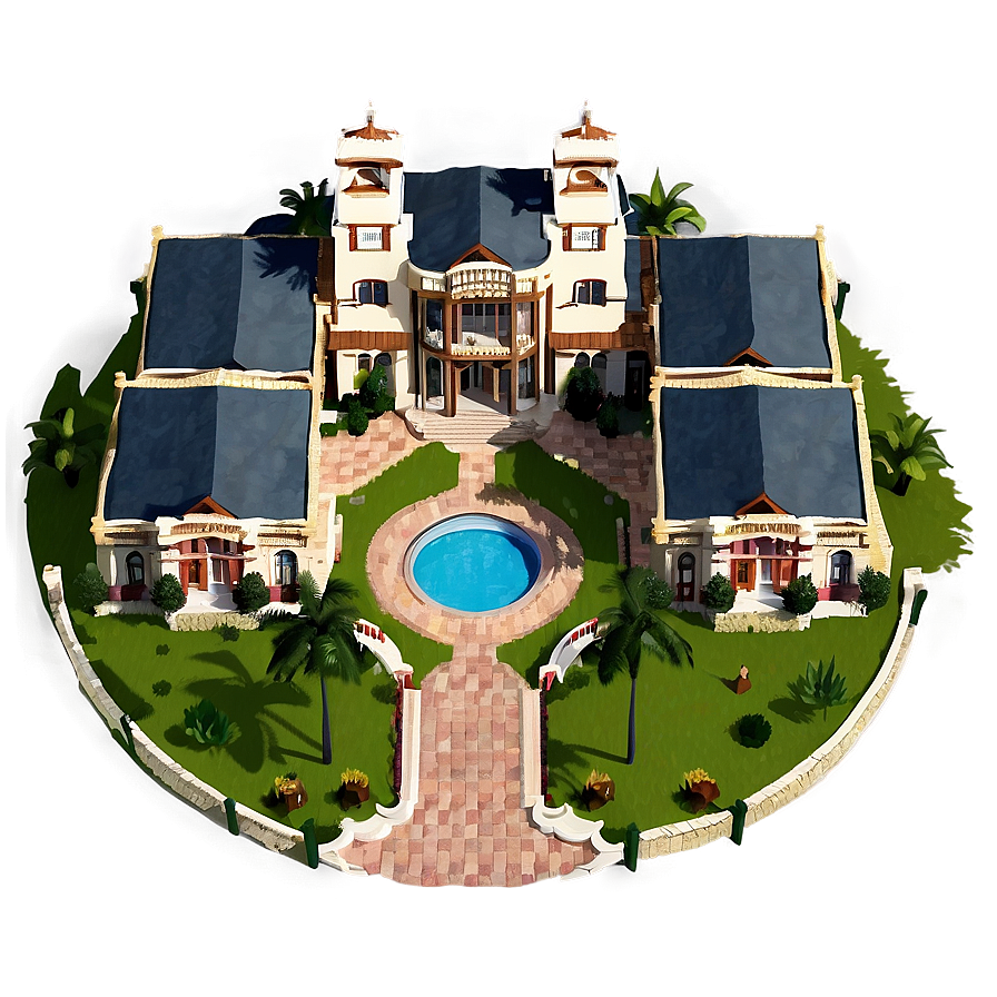 Vast Mansion Grounds Png 05242024 PNG Image