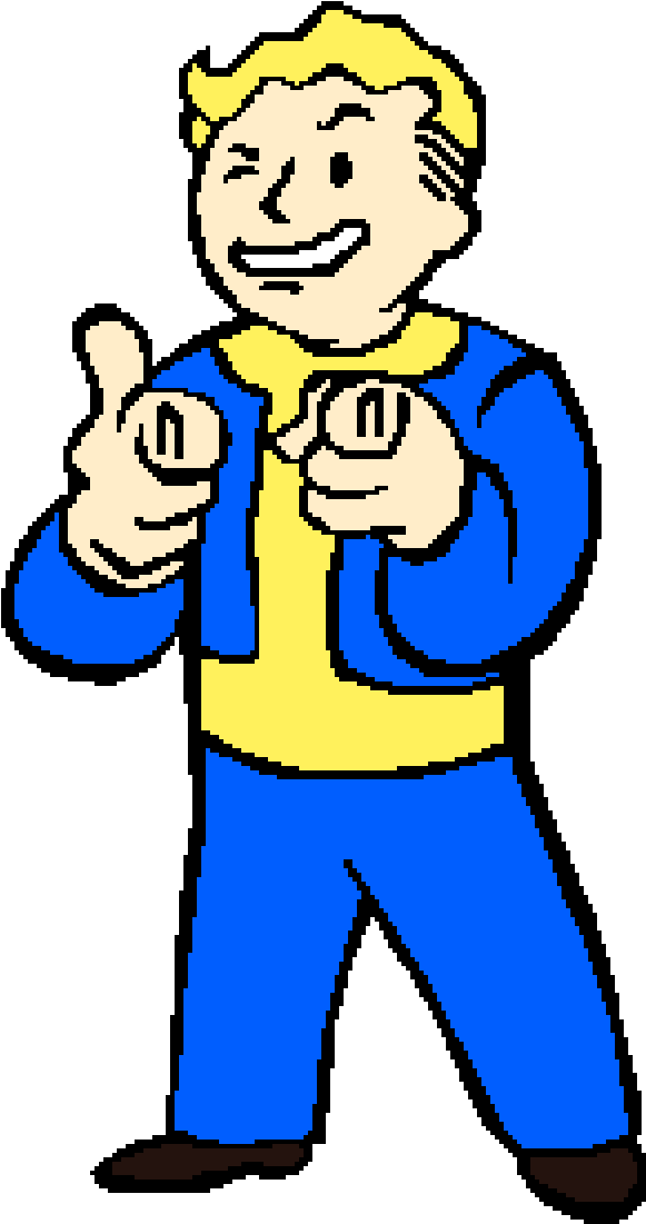 Vault Boy Thumbs Up PNG Image