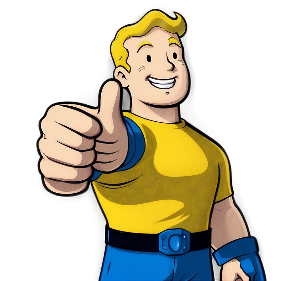 Vault Boy Thumbs Up Image Png Qxw92 PNG Image