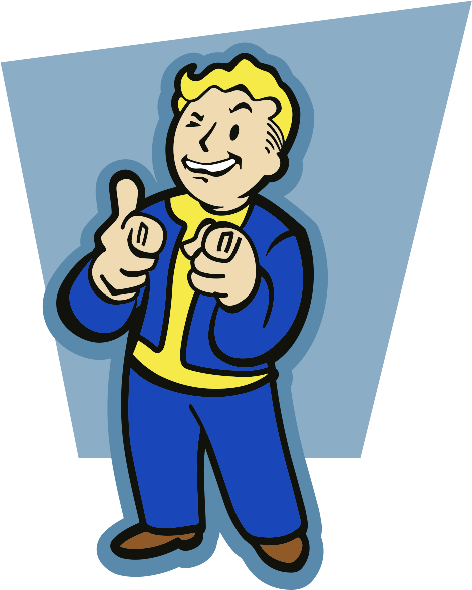 Vault Boy Thumbs Up PNG Image