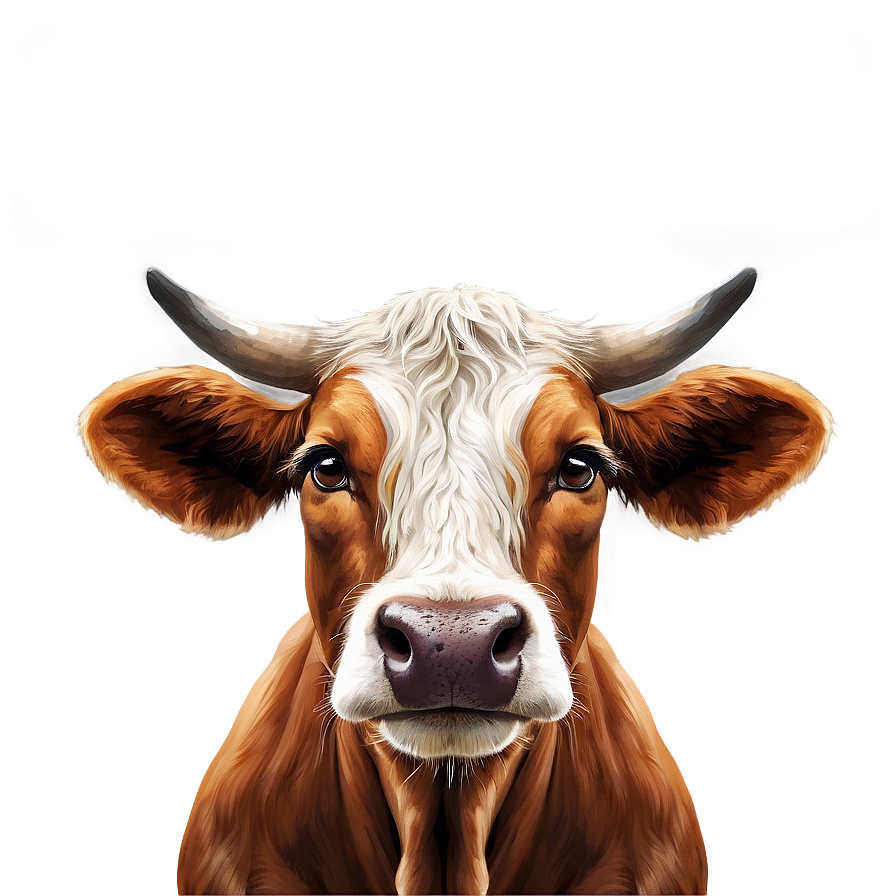 Vector Cow Head Png Oxe50 PNG Image