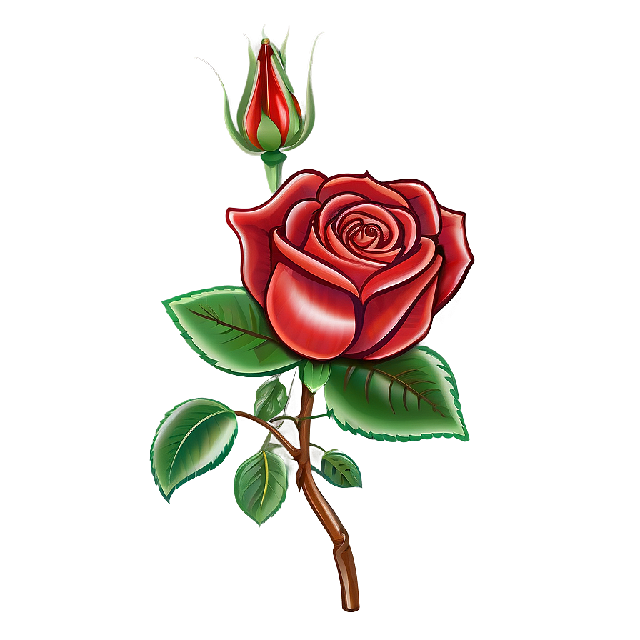 Vector Rose For Embroidery Png Tfl52 PNG Image