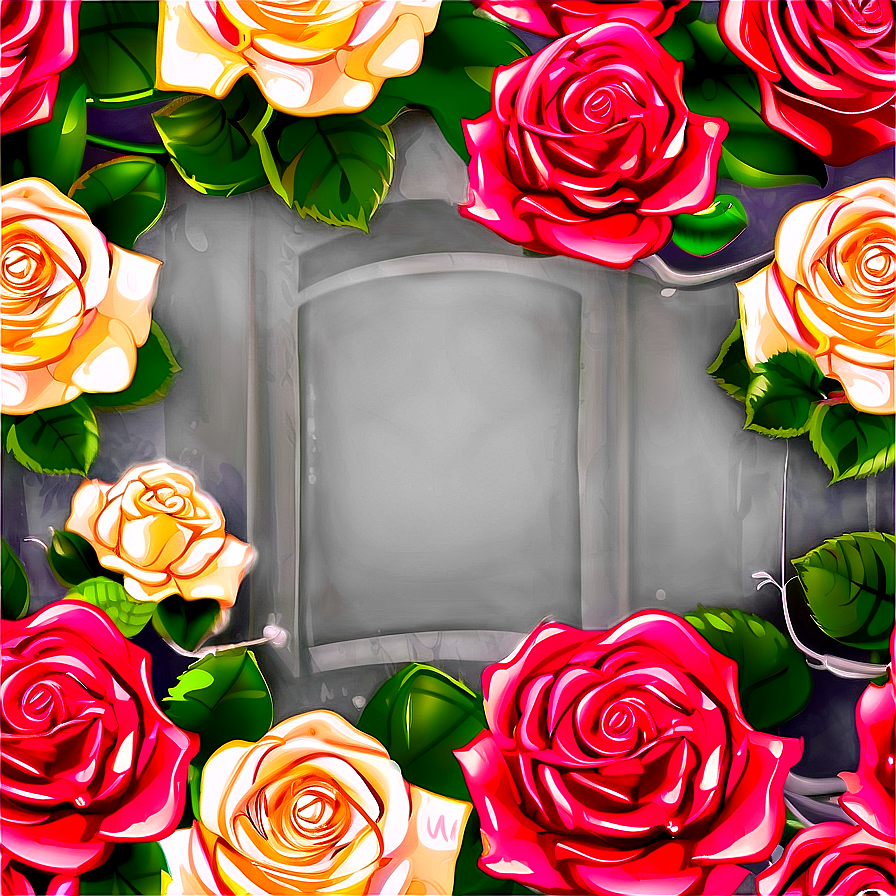 Vector Rose Frame Png Drs30 PNG Image