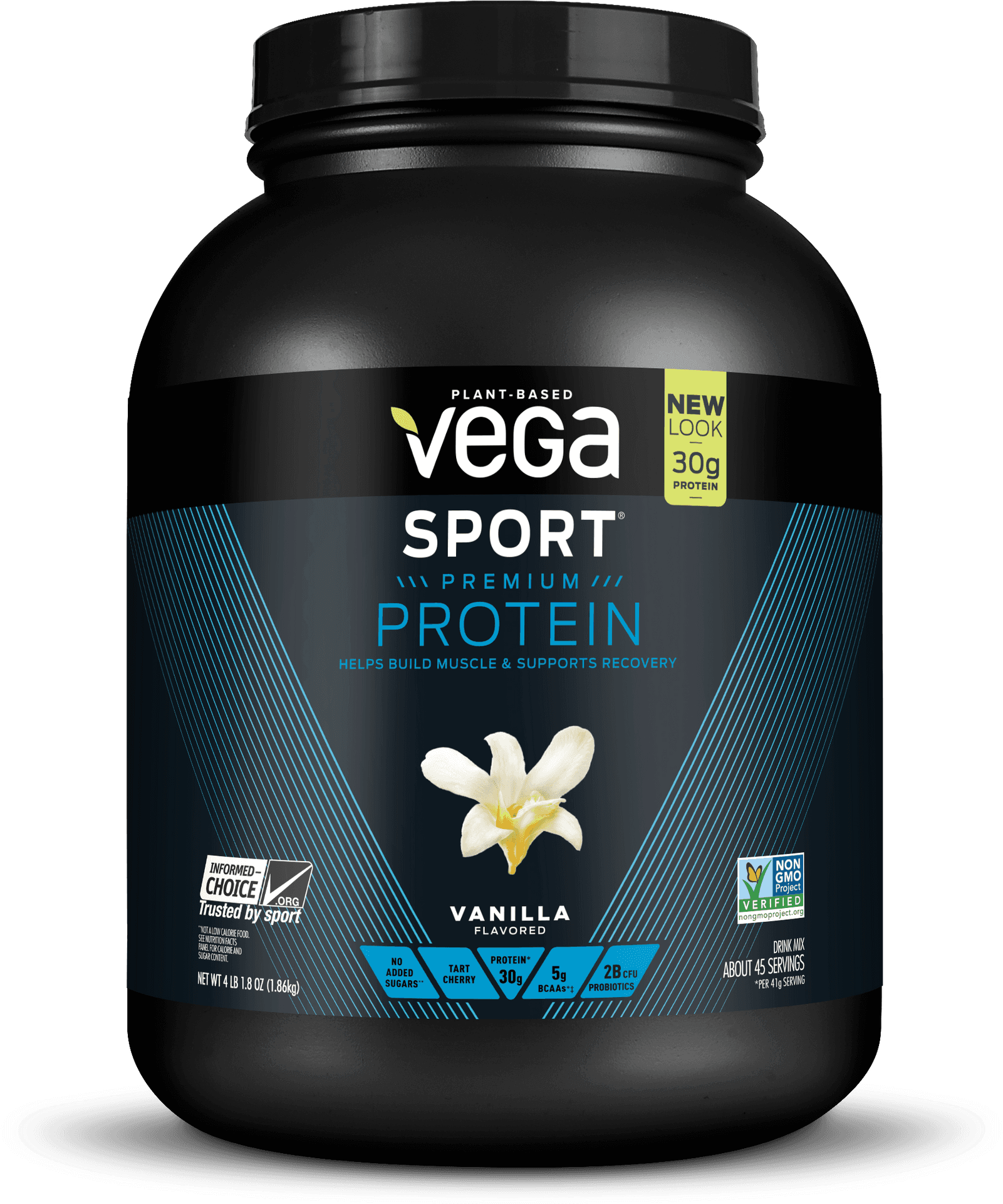 Vega Sport Premium Vanilla Protein Powder PNG Image