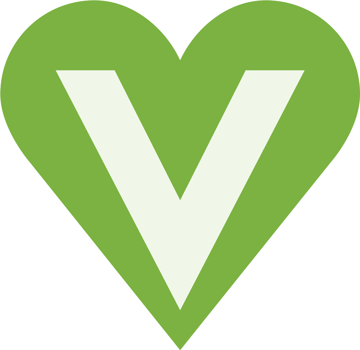 Vegan Heart Logo PNG Image