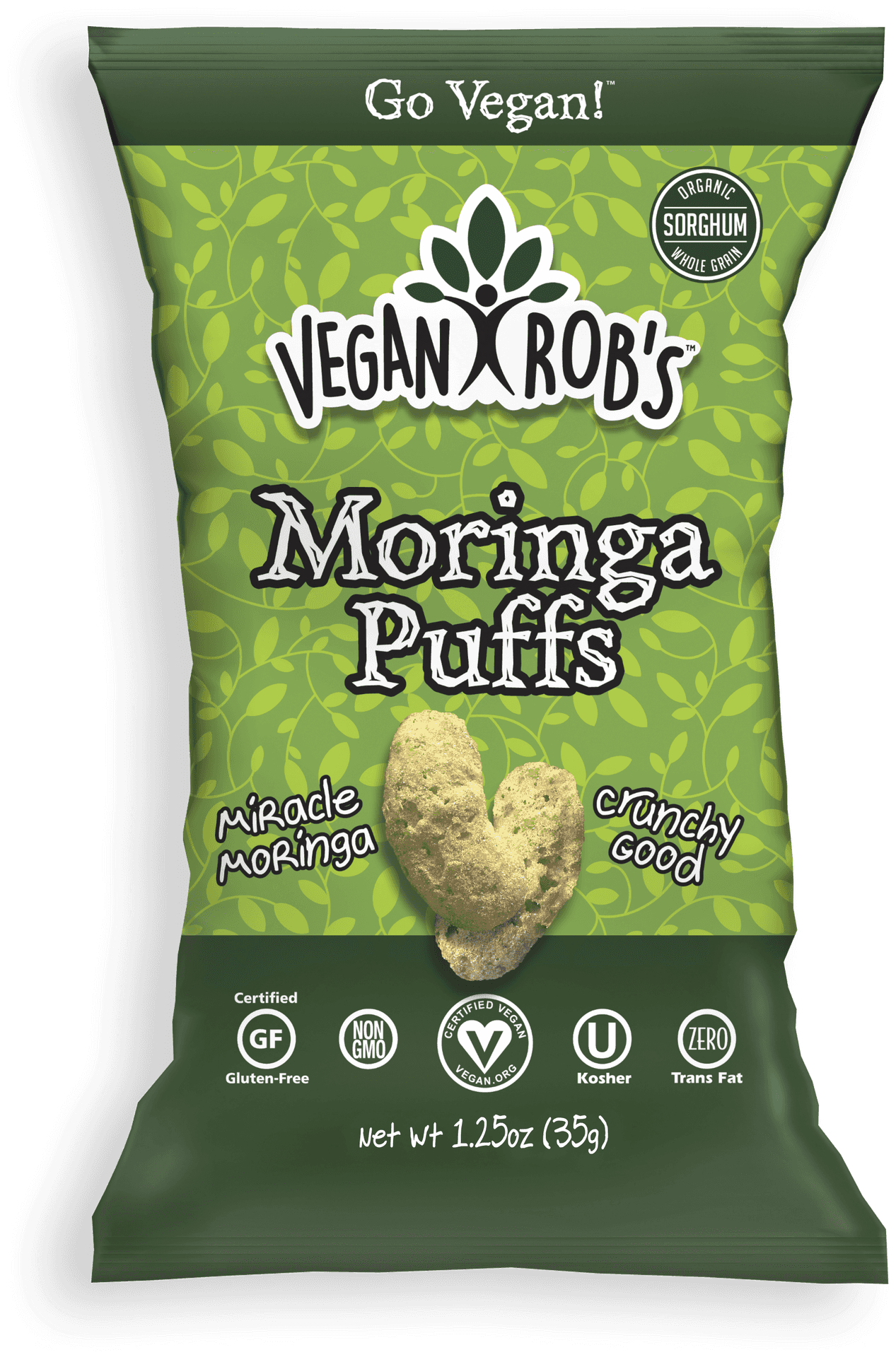 Vegan Robs Moringa Puffs Snack Package PNG Image